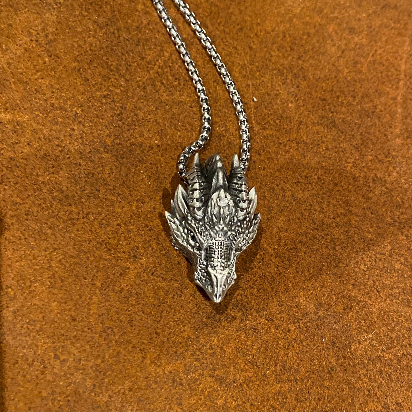Halskette Drachen mit Strassaugen