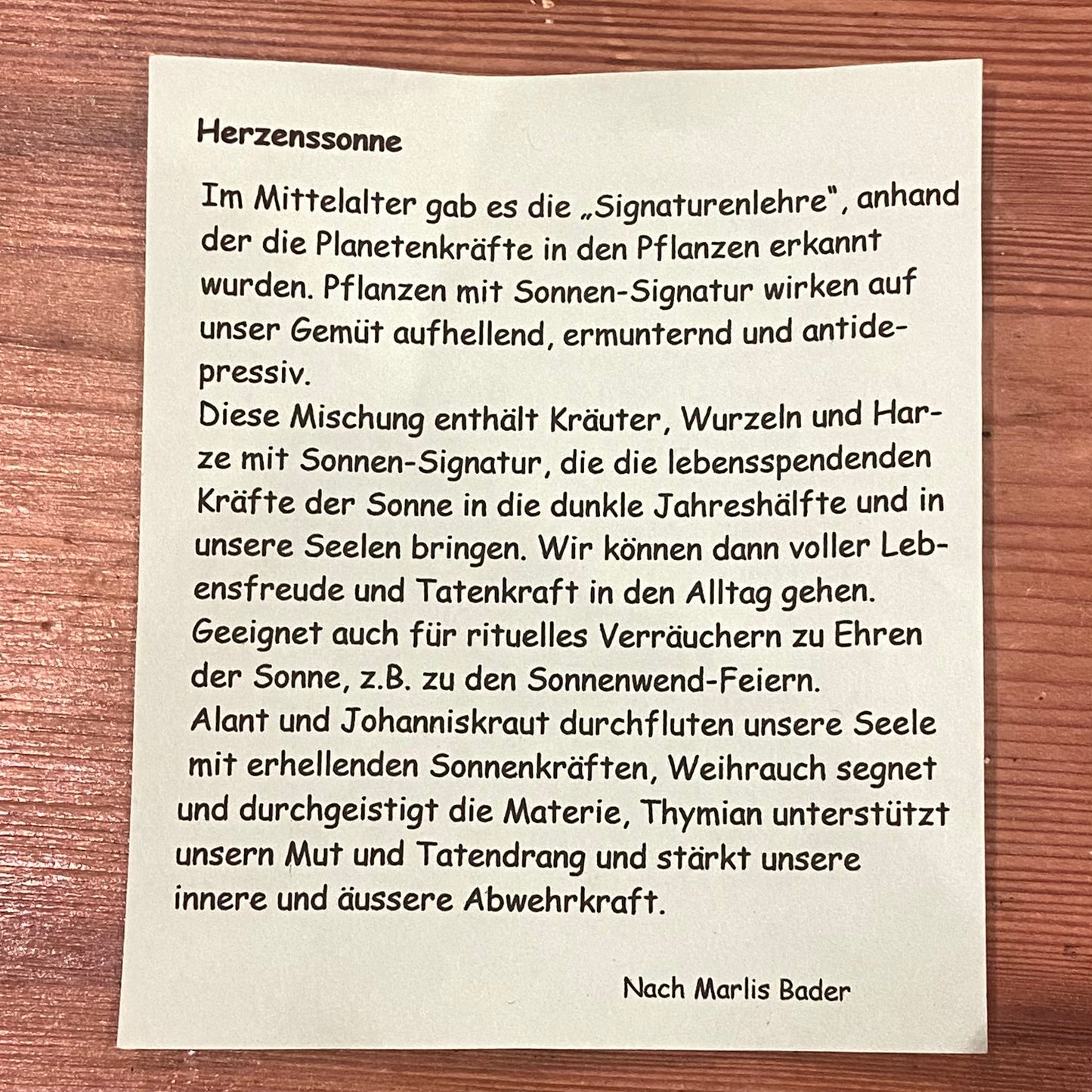 Räucherwerk Herzenssonne