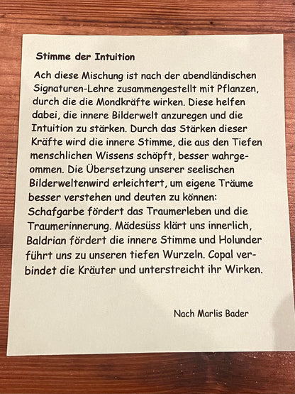 Räucherwerk Stimme der Intuition
