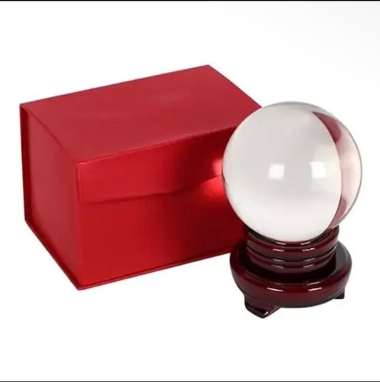 Glaskugel mit Sockel