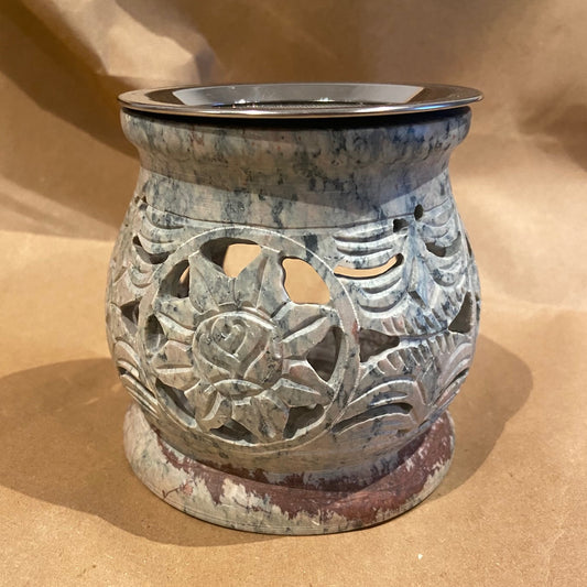 Stövchen Speckstein Floral gross