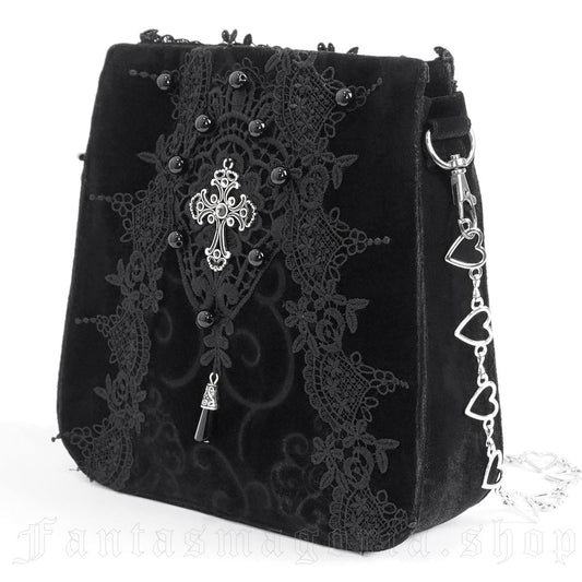 Tasche Gothic mit Herzkette