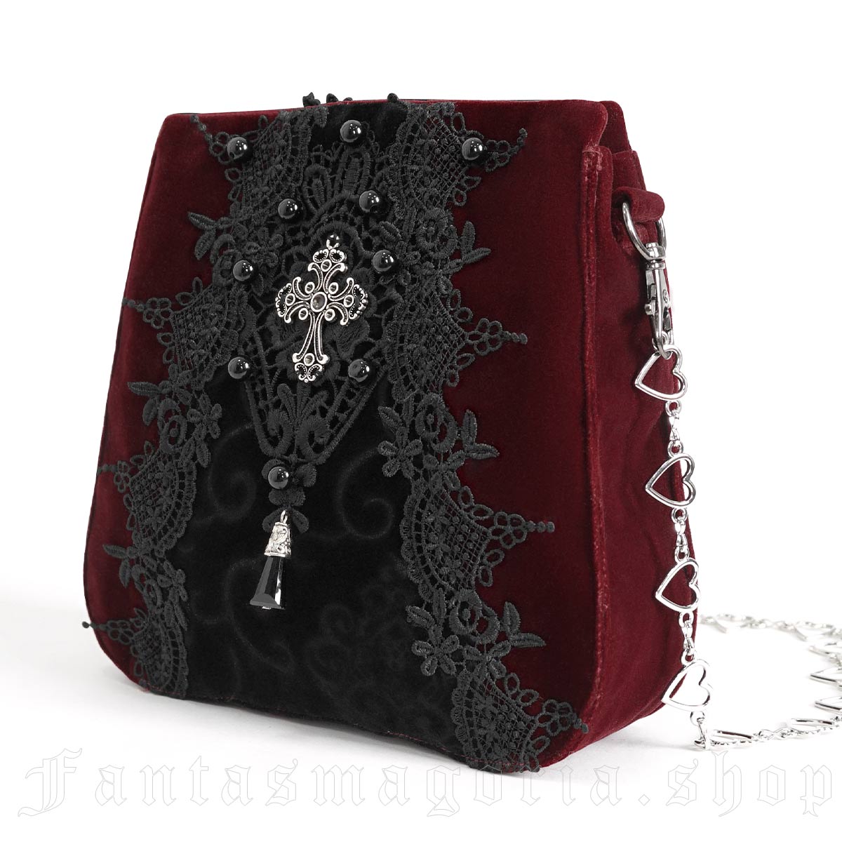 Tasche Gothic mit Herzkette